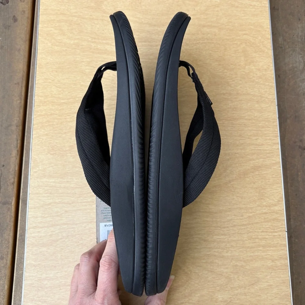 Chaco Men’s Chillos Flip Flops NWT In Tube Black Sz 10